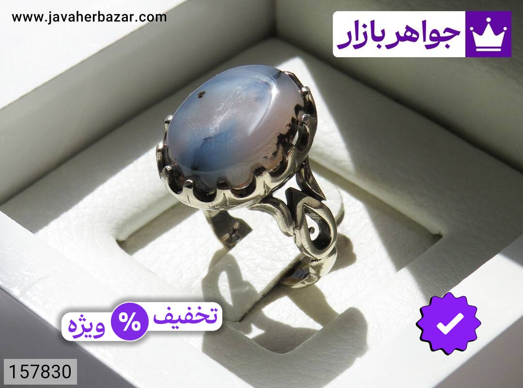 انگشتر نقره روس عقیق زیبا مردانه [غیرنقره]